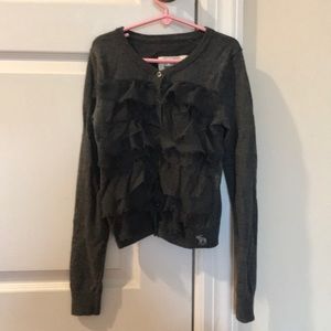 Abercrombie kids cardigan with ruffles